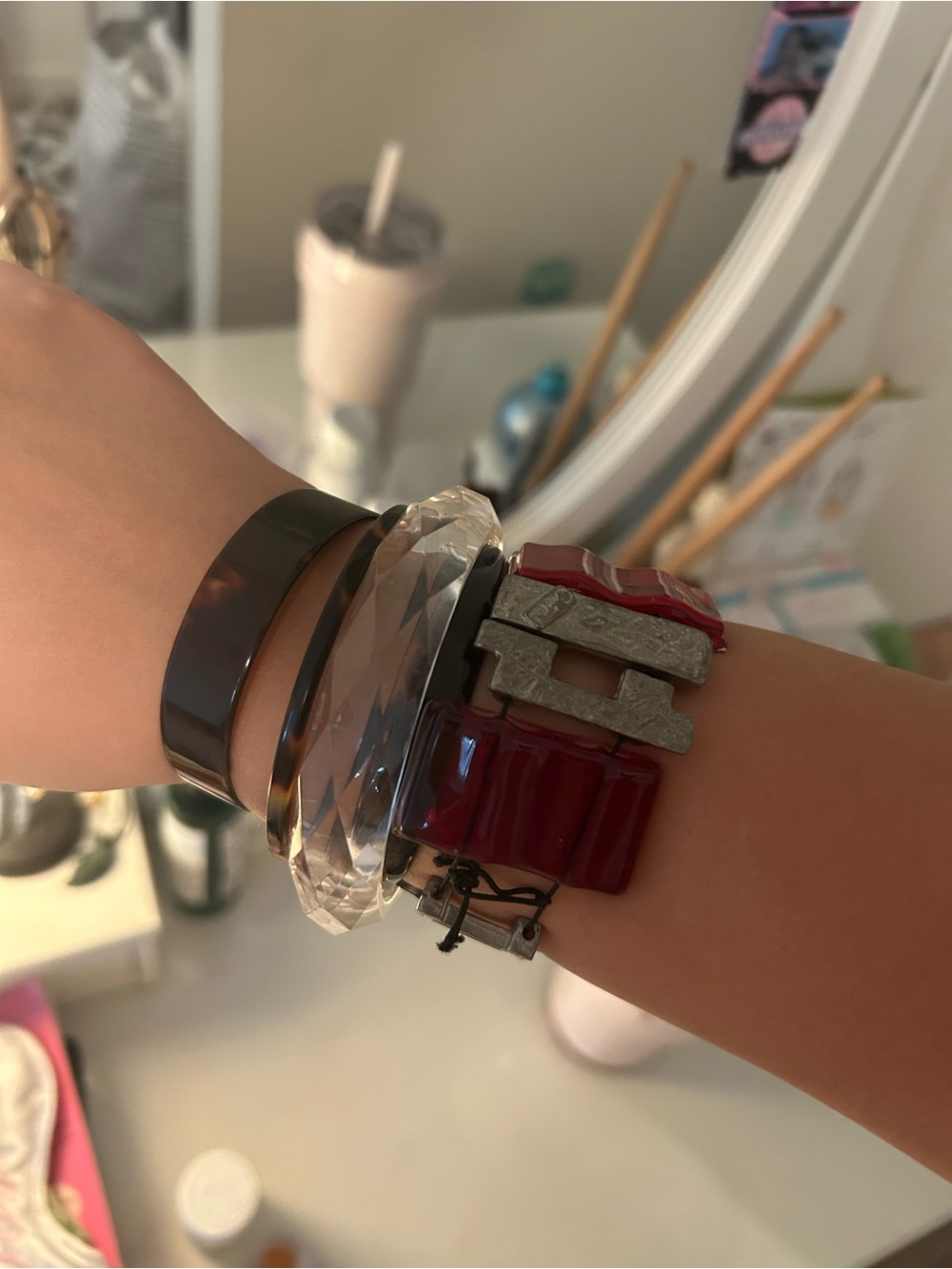 5 Vintage Bangles Bracelets Bundle